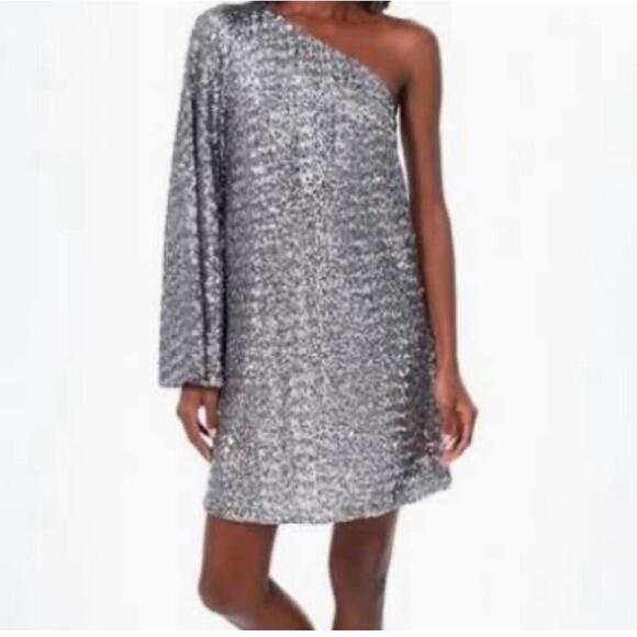 Borgo de Nor Vida Pewter Sequin Dress $735 NWT UK 8 / US 4 Tuckernuck - Picture 1 of 9